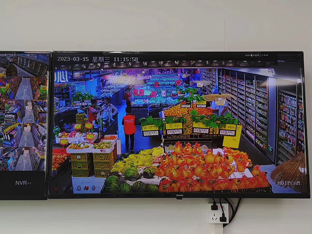 东莞市寮步果蔬超市监控安装成功案例